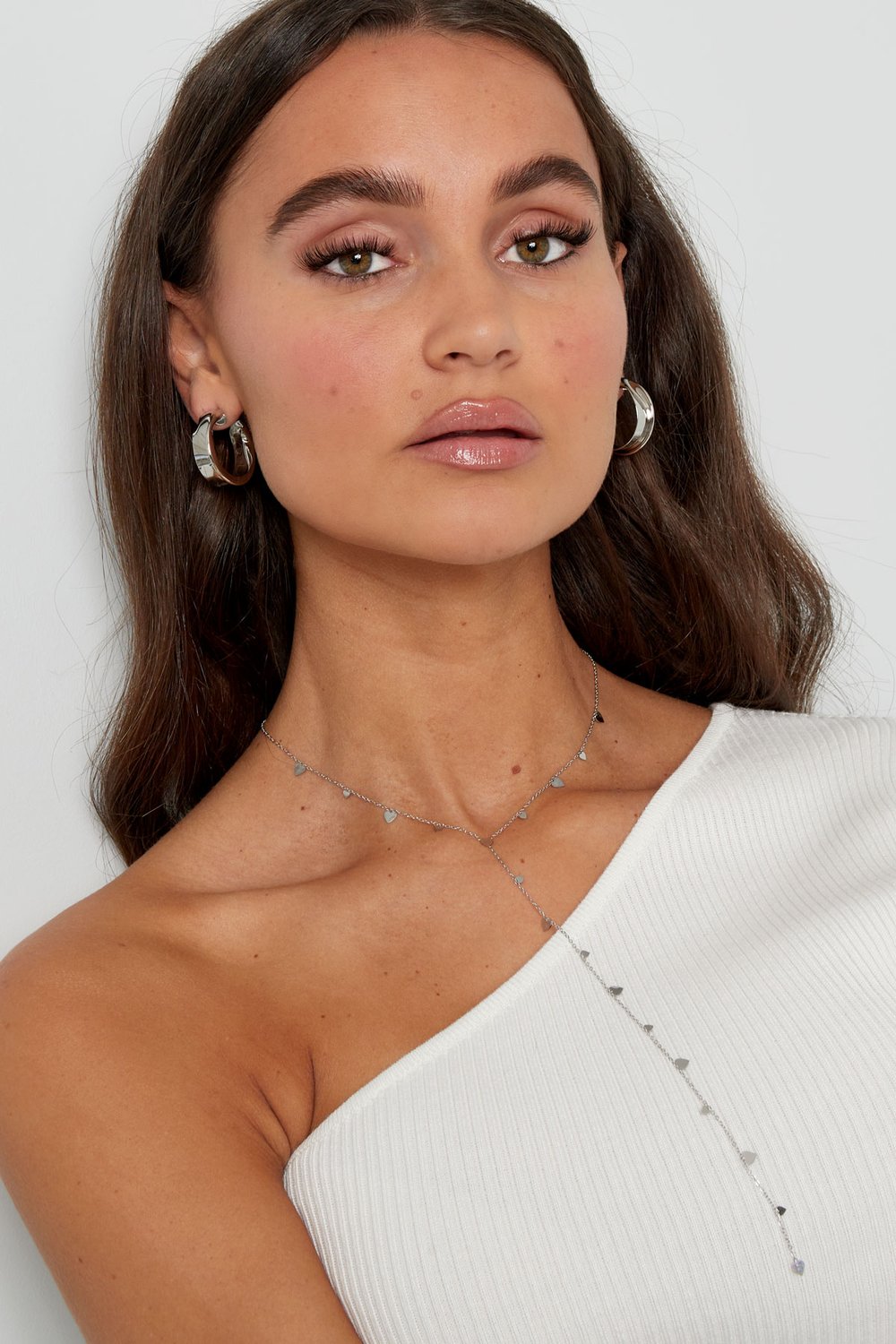 Necklace coins with center piece - Silver Color color h5Picture6